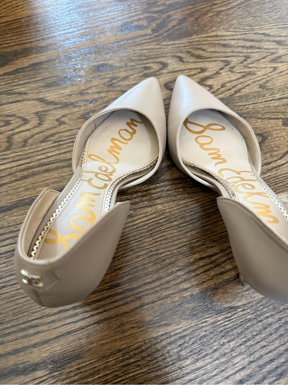 Sam Edelman Taupe Pointed D'Orsay Flats